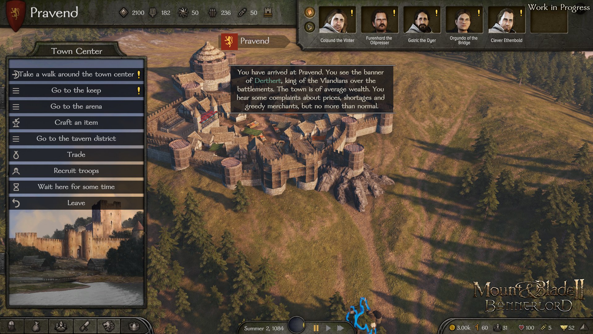 mount and blade towns